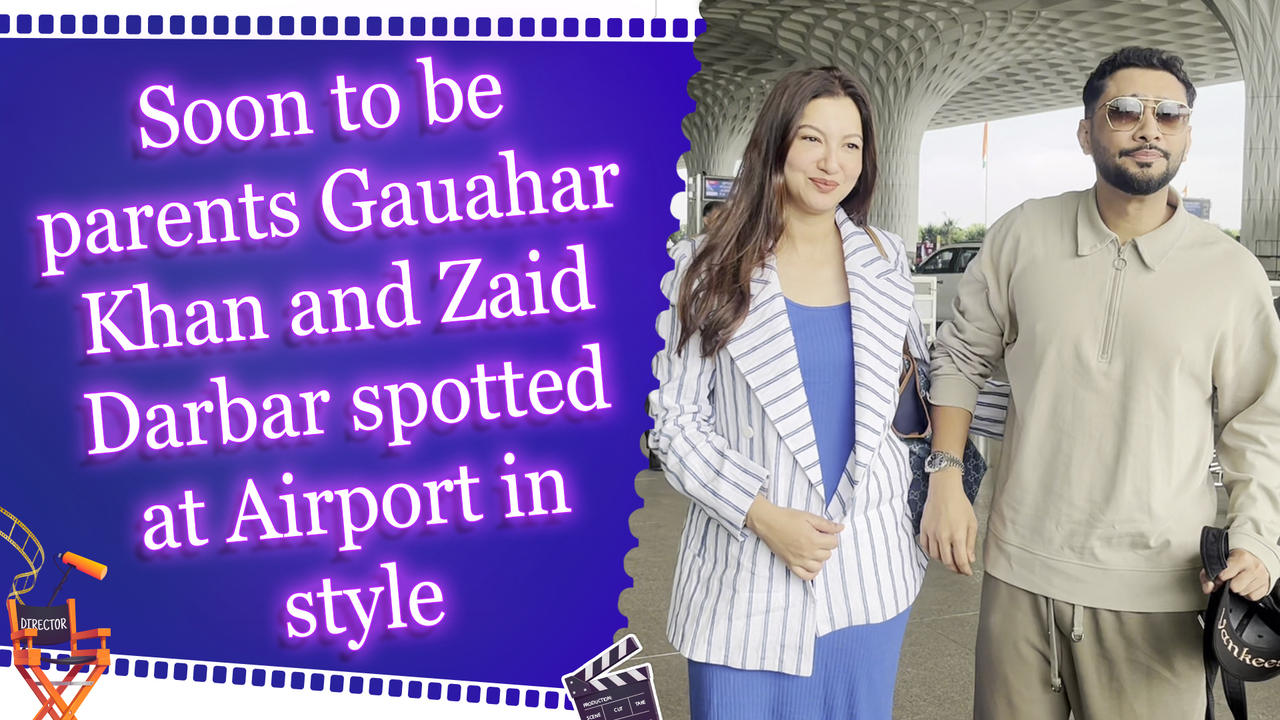 Soon to be parents Gauahar Khan and Zaid Darbar spotted at Airport in style