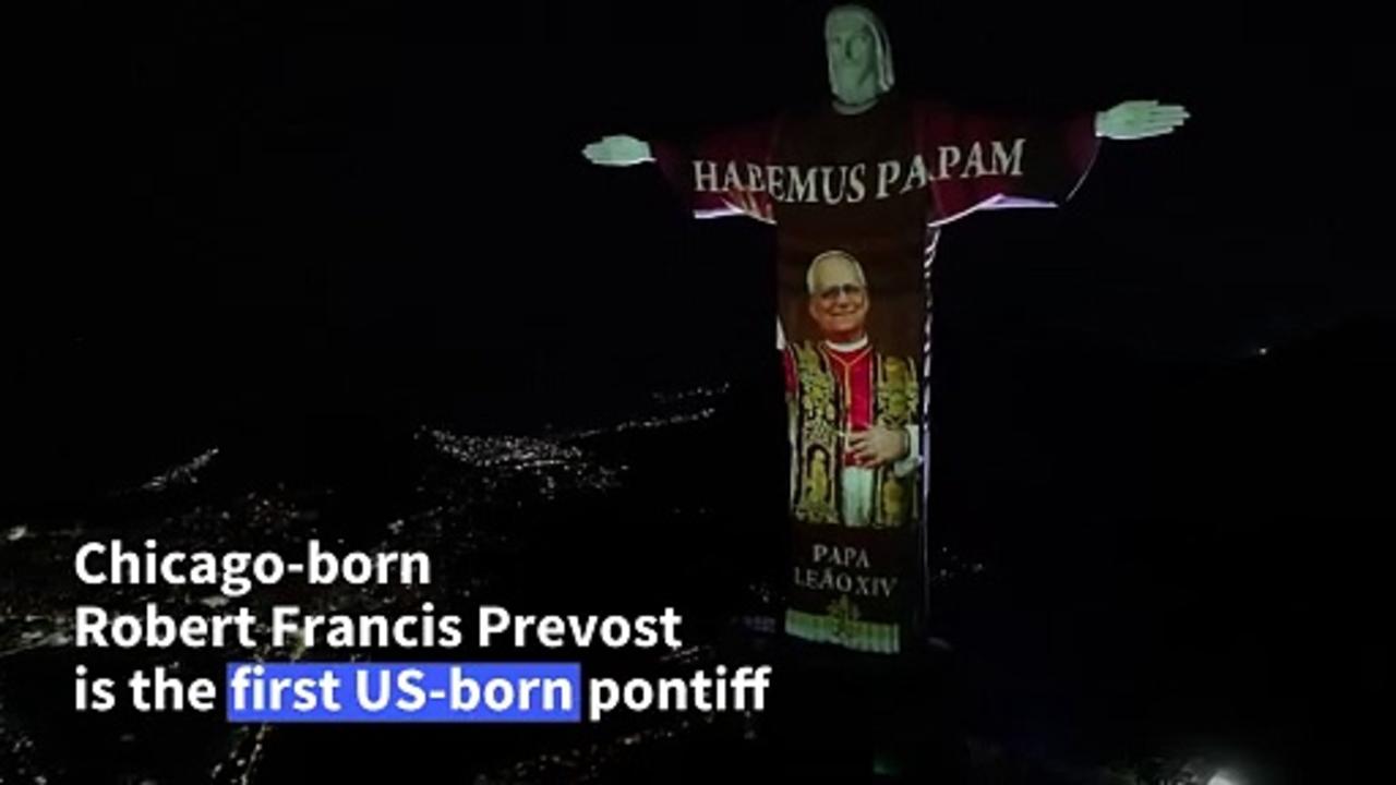 Rio's Christ the Redeemer celebrates new Pope Leo XIV