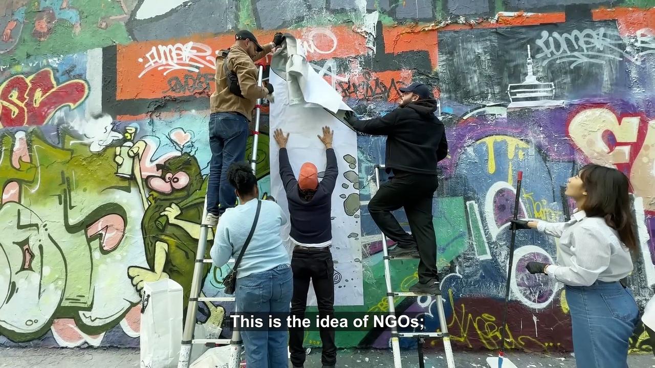 When art meets activism: A powerful collage for press freedom in Paris