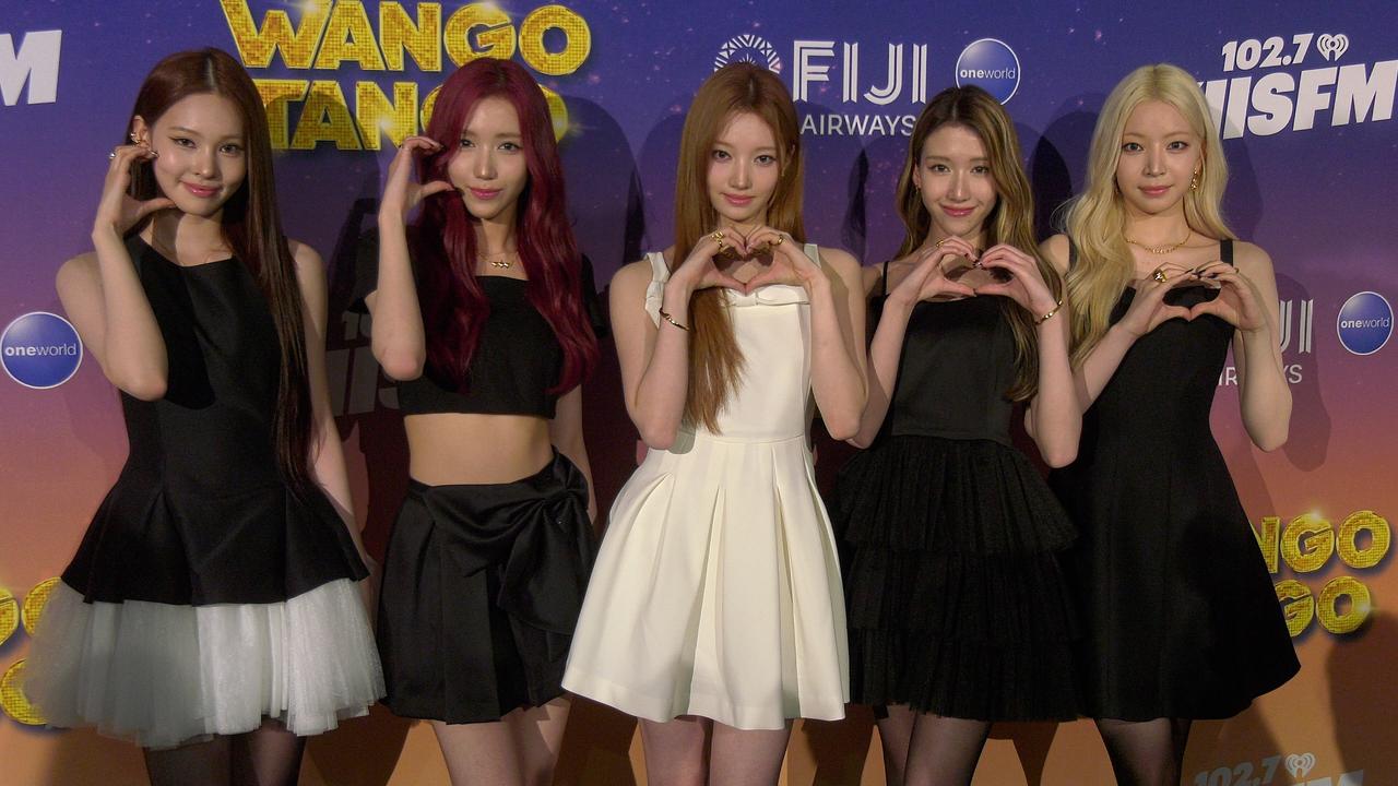 Girl group A20 May attends iHeartRadio's 102.7 KIIS FM Wango Tango 2025 green carpet
