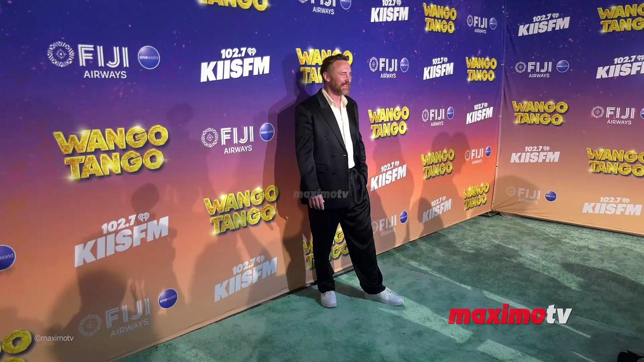 David Guetta attends iHeartRadio's 102.7 KIIS FM Wango Tango 2025 green carpet