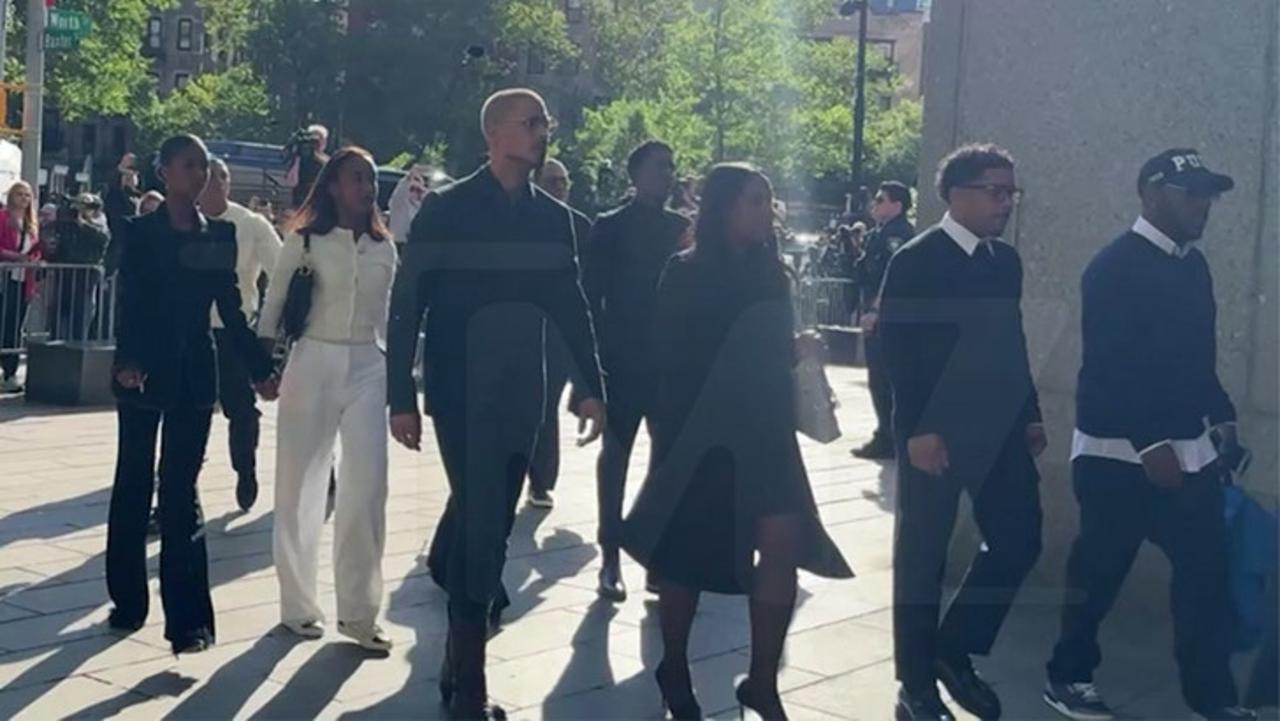 Diddy's Family Arrives Hand-in-Hand at NYC Court for Opening Statements
