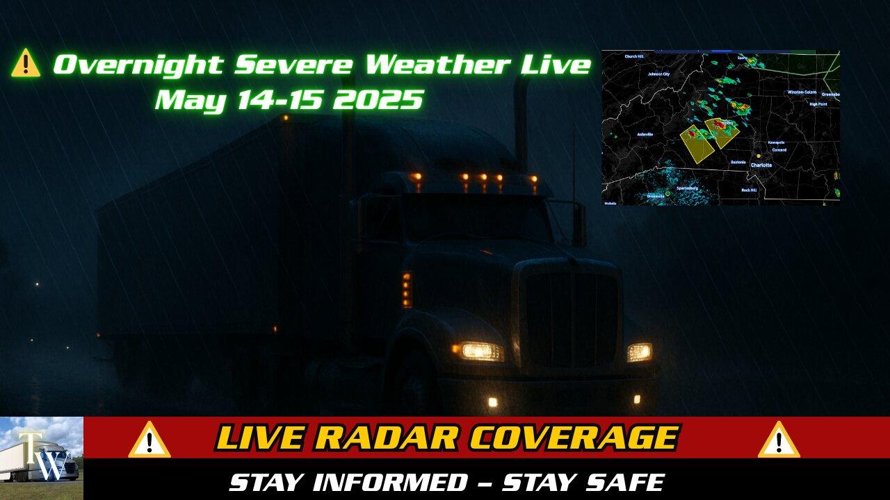 LIVE Overnight Severe Weather – Radar & Alerts 🌙🌩️