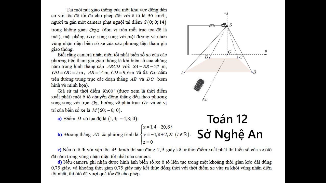 Sở Nghệ An: Tại một nút giao thông của một khu vực đông dâncư với tốc độ tối đa cho phép đối v