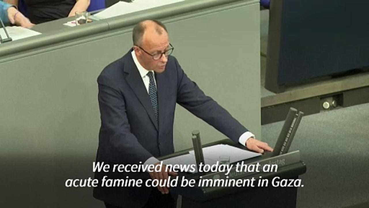 Germany's Merz urges quick steps to avert Gaza 'famine'