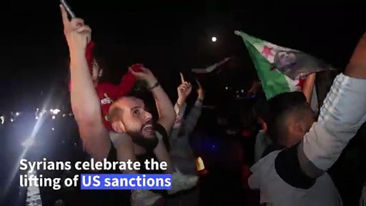Syrians in Aleppo celebrate Trump decision to lift US sanctions