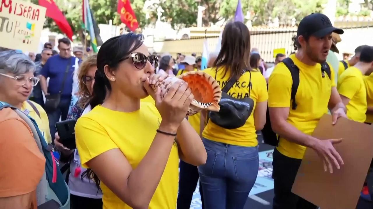 Tenerife protesters demand action on mass tourism impact