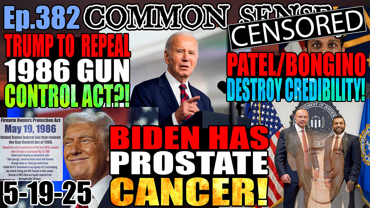 Ep.382 Joe Biden Has Advanced Prostate Cancer! Trump To Repeal 1986 Gun Control Act?