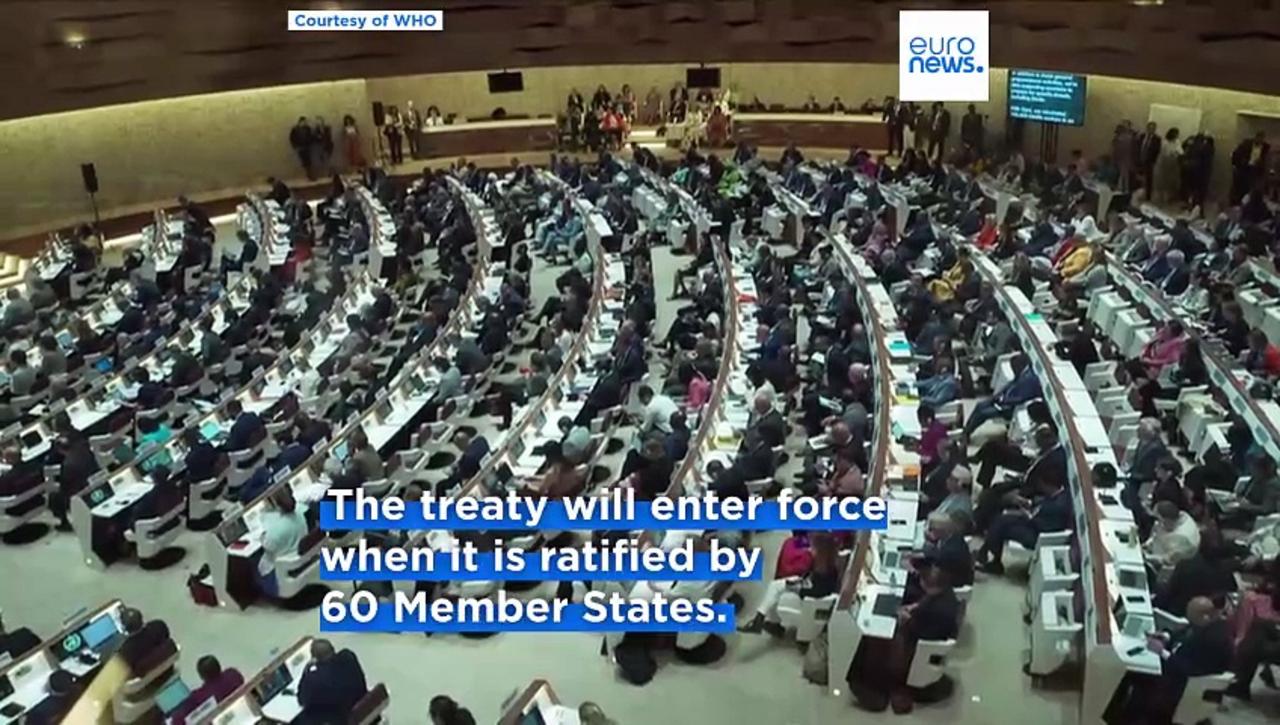 Countries sign off on global pandemic treaty at annual WHO meeting in Geneva
