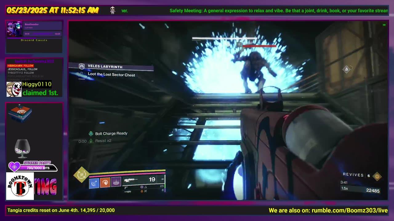 Destiny 2: 5-23-25 Veles Labyrinth is the Lost Sector. Arc/Strand Surge.