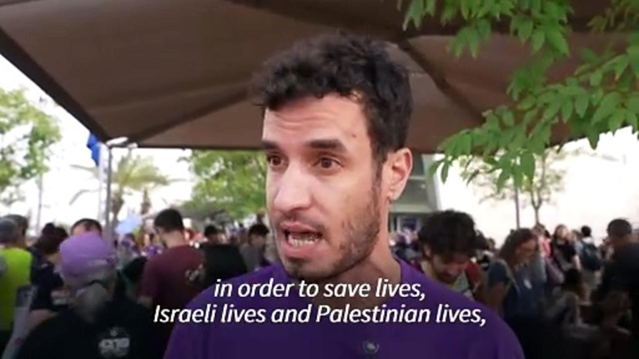 Hundreds of anti-war activists in Israel clash with police as they march towards Gaza border