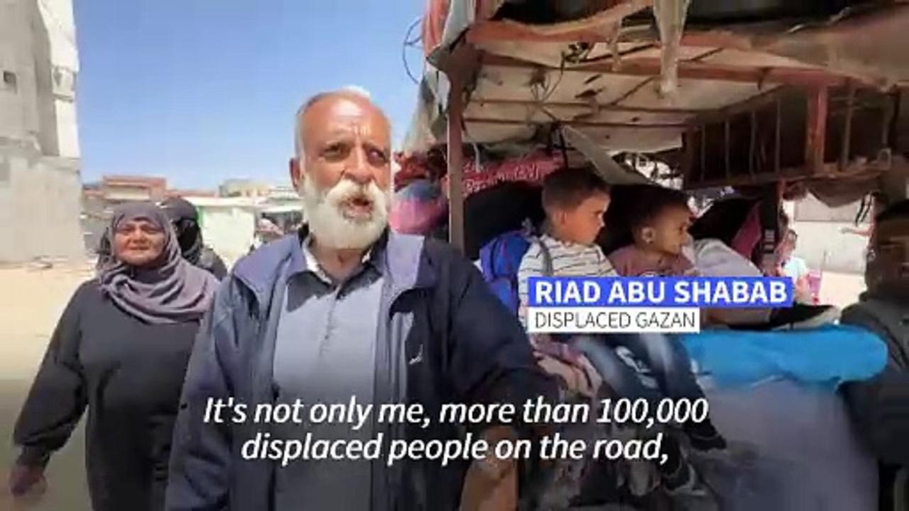 Palestinians flee Khan Yunis following Israeli evacuation order