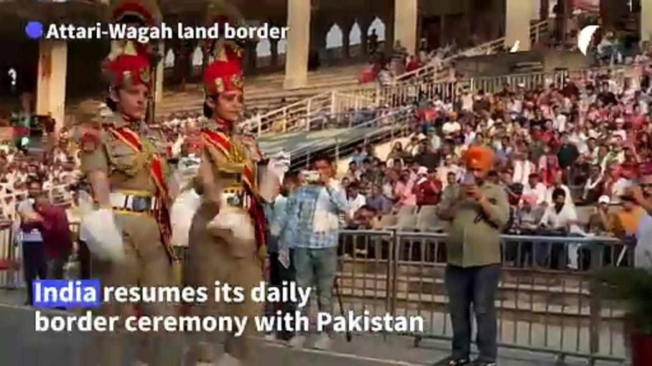 India resumes border ceremony with Pakistan