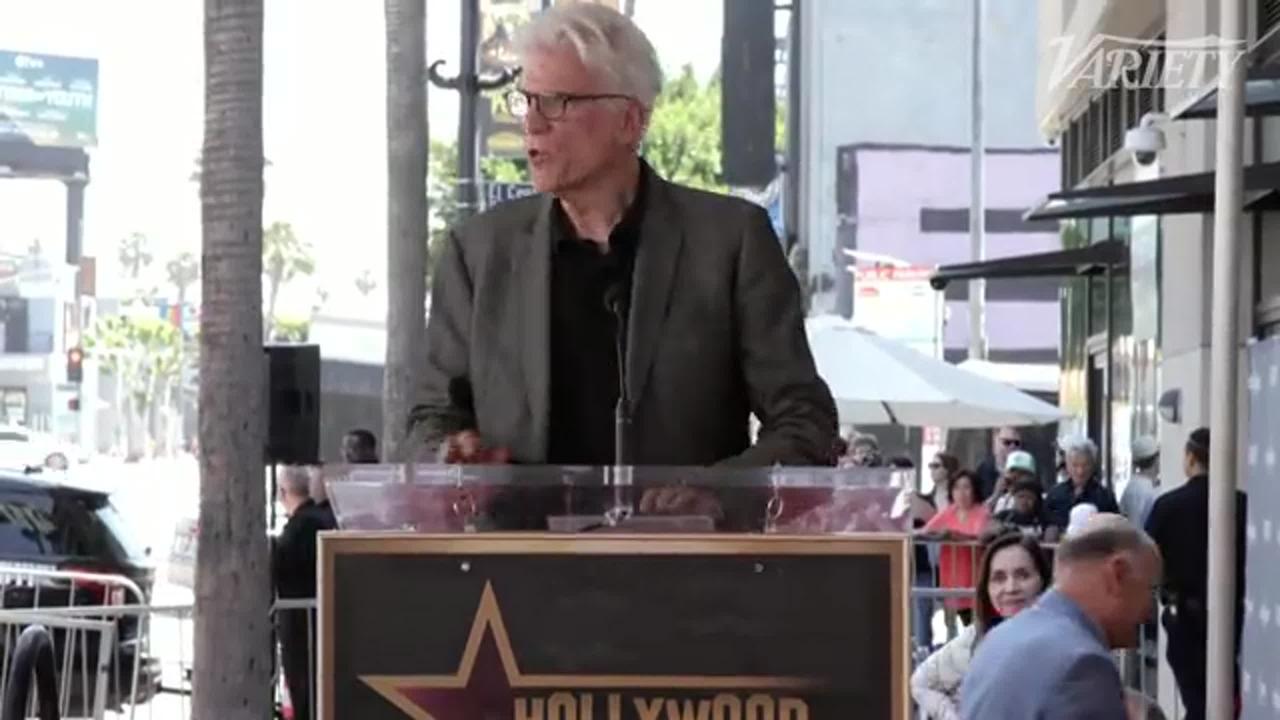 Ted Danson speaks at Michael Schur's Hollywood Walk of Fame ceremony