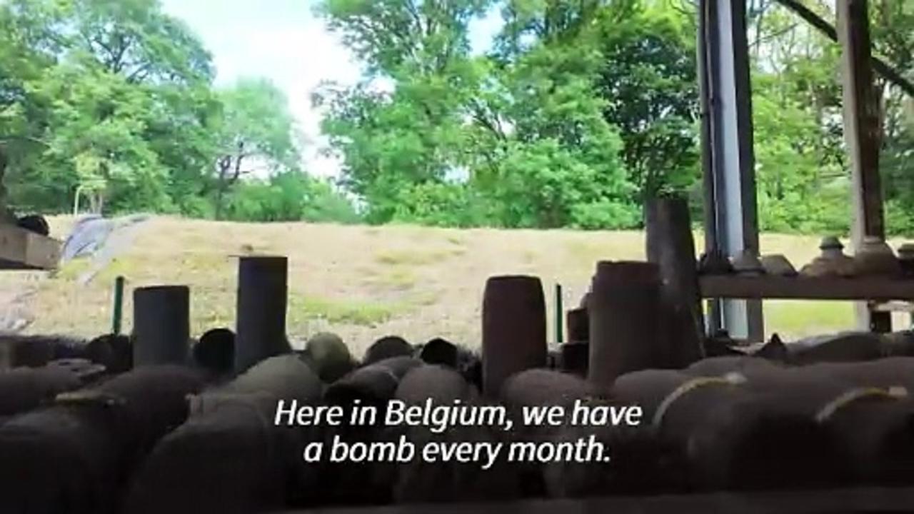Deminers comb Belgian countryside for remnants of the Great War