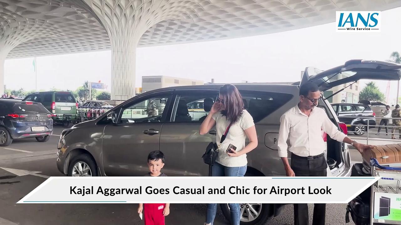 Spotted: Kajal Aggarwal Goes Casual and Chic for Airport Look