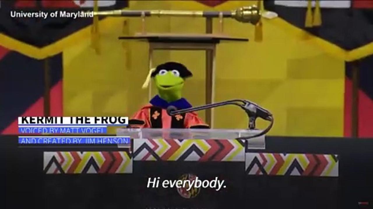 Kermit the Frog gives advice to US grads