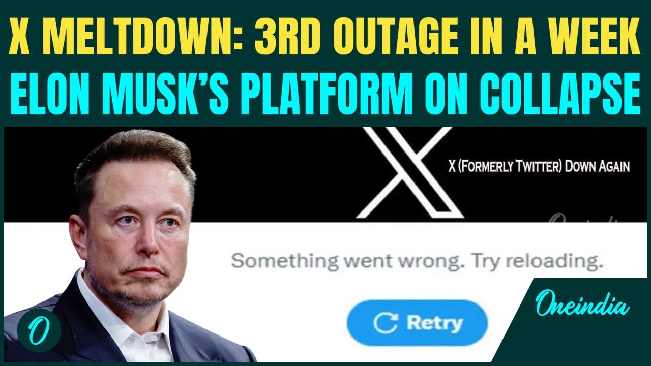 Elon Musk’s X Crashes for Third Time in a Week — Users Worldwide Lose Access and Trust Erodes