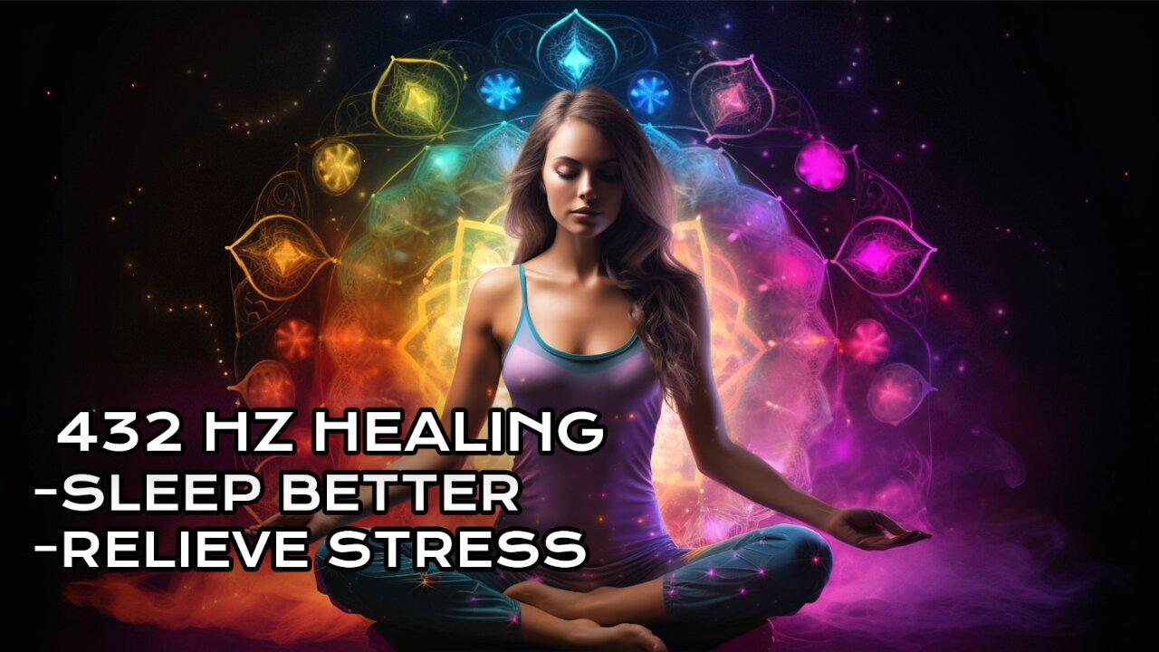 Sleep Music for Healing 432HZ Frequency - Better Cognition, Stress Relief, Brain Waves, Focus