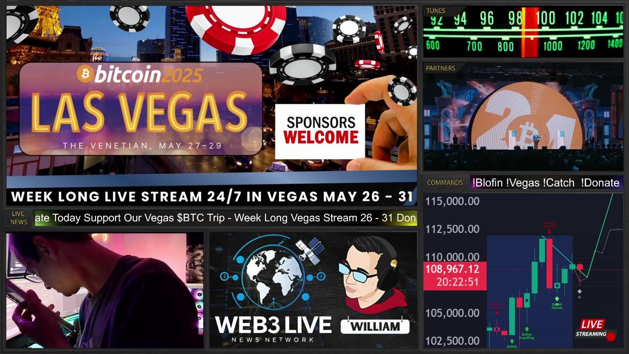 24/7 Web3 News Network Bitcoin Vegas Live May 26-31 π¨ 24/7 $BTC Sponsor Us! π₯
