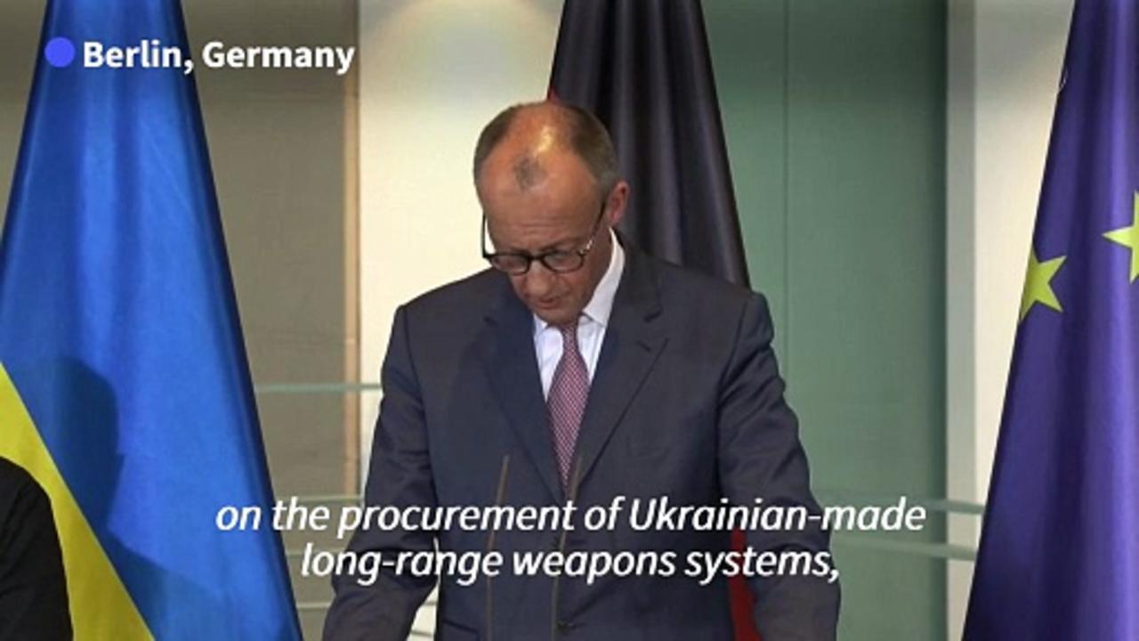 Merz says Germany will help Ukraine produce long-range weapons