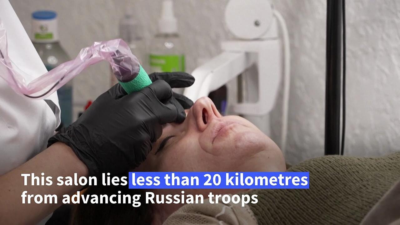 Beauty treatments offer escape from war near Ukraine's frontline