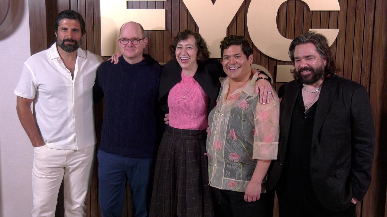 The cast of FX's 'What We Do in the Shadows' poses together at the FYC event in Los Angeles