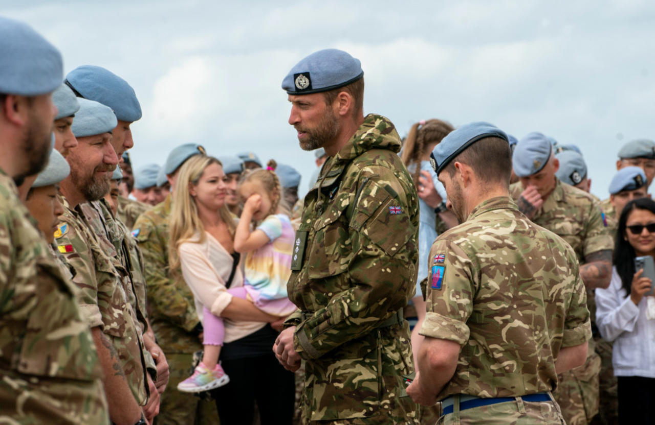 Prince William joked families don't always want to see each other 'that much' during a visit to the Army Air Corps (AAC) on Wedn
