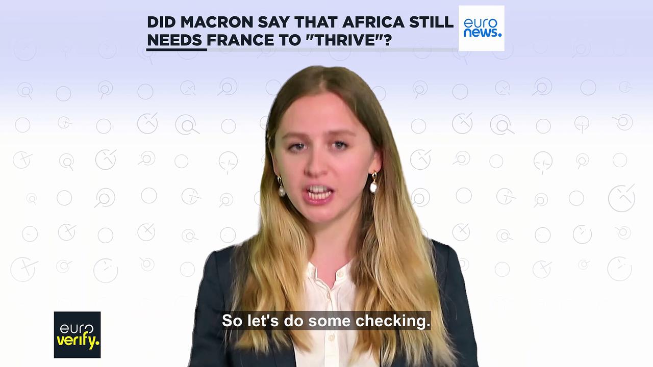 Did Macron say that Africa still needs France in order to 'thrive'?