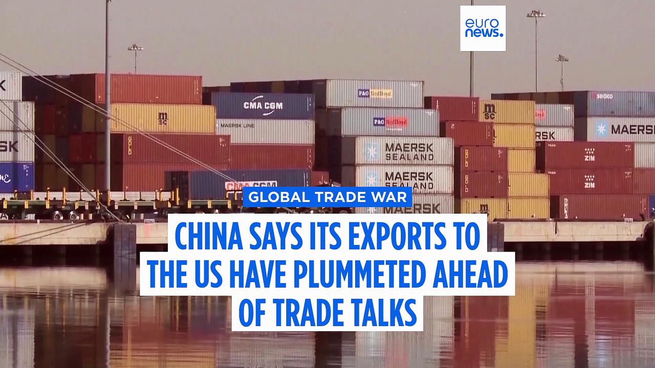 China says its exports to the US have plummeted ahead of trade talks