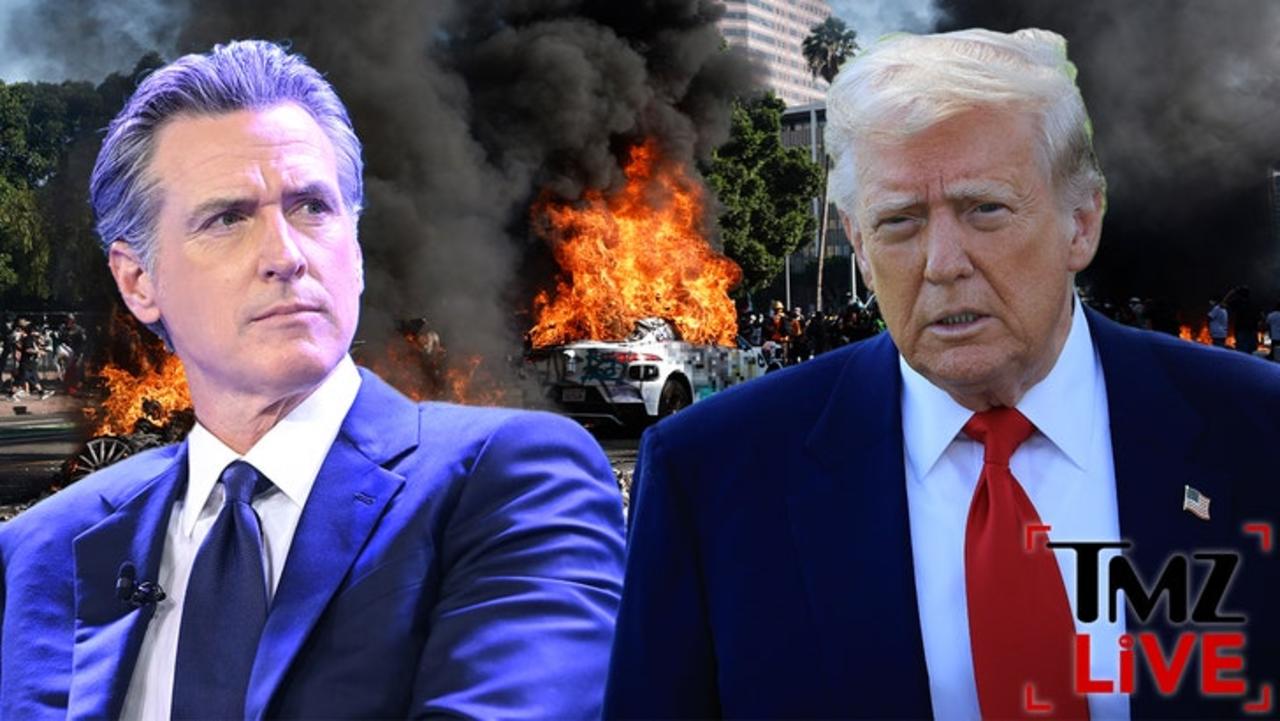 Govenor Newsom and President Trump Clash Over Protests | TMZ Live