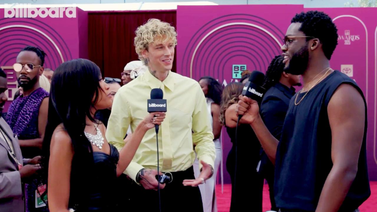 Machine Gun Kelly Talks Working With Lil Wayne on 'Alone In The Studio With My Gun,' Has Two Albums Coming & More | BET Awards 2