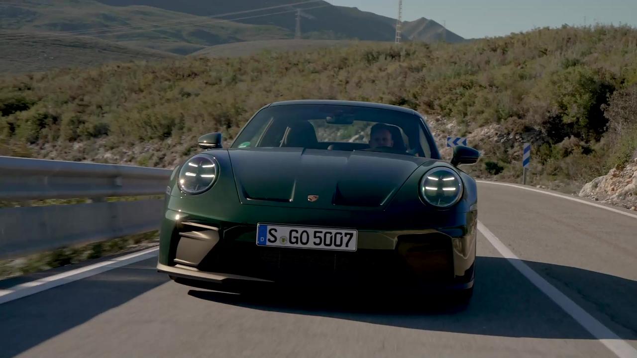 Porsche 911 GT3 in Polar Silver Metallic Oak Green Metallic Neo with Lightweight Package