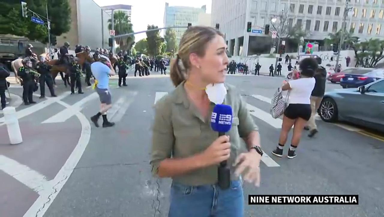 Australian journalist shot by rubber bullet during LA protests