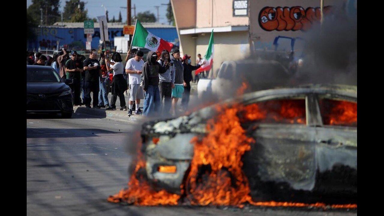 Los Angeles Riots - President Trump Sends Marines To California