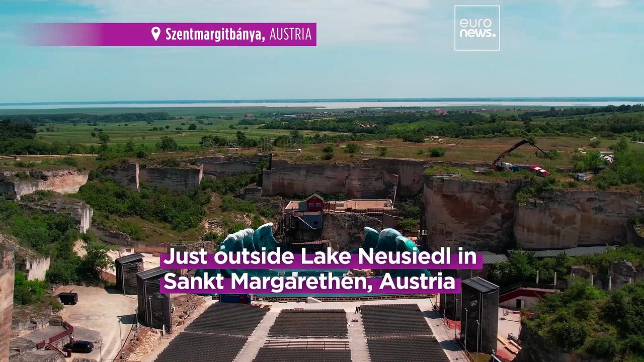 Wagnermania: Flying Dutchman on a monumental set in a quarry in Austria