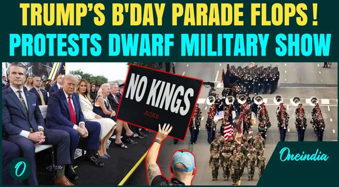Trump’s $45M Army Parade Overshadowed, Protesters Outnumber Attendees | “No Kings” Chants Echo in US