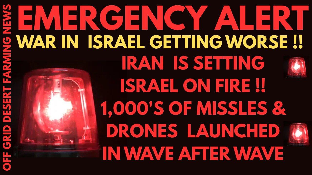 EMERGECNY ALERT !! WAR IN ISREAL GETTING WORSE... IRAN LAUNCHES NON-STOP MISSILES AT ISRAEL