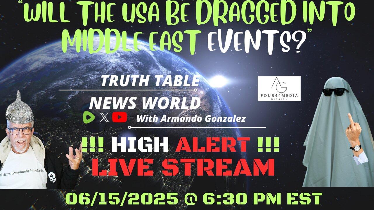 "WILL THE USA BE DRAGGED INTO MIDDLE EAST EVENTS?"