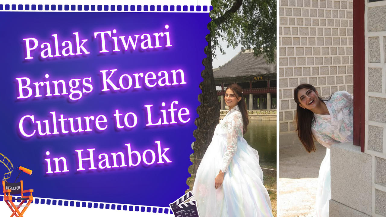 Korean Charm: Palak Tiwari Walks the Streets in Hanbok