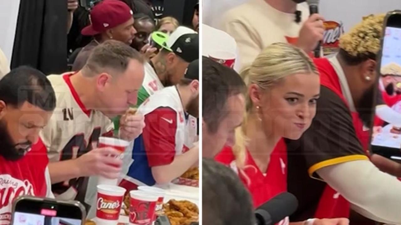 Joey Chestnut Wins Chicken Tender Eating Contest Over Livvy Dunne, Celebs