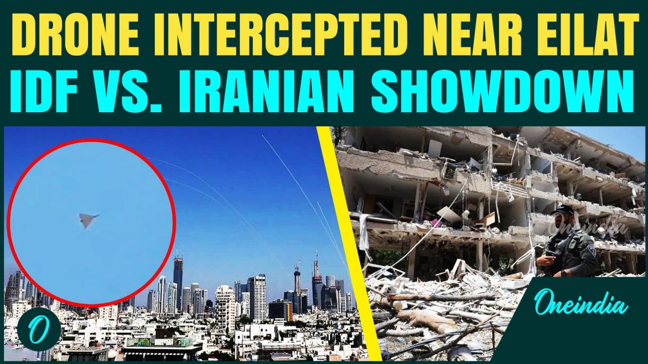 Drone Attack Near Eilat: IDF Intercepts Threat Before It Crosses Into Israel —Full Sky War on Camera