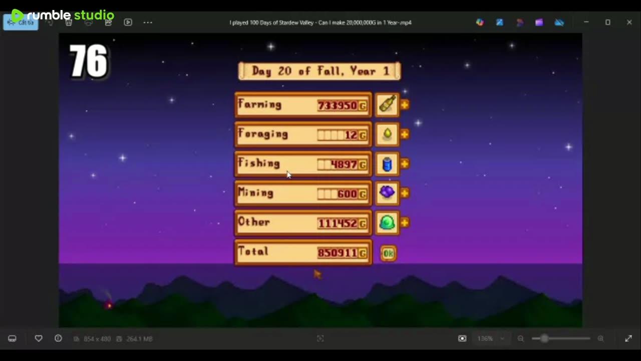 I played 100 Days of Stardew Valley