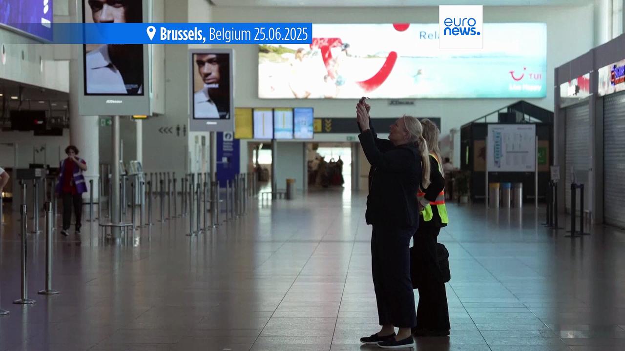Flights cancelled in Brussels' airports amid general strikes over government plan to reform pensions