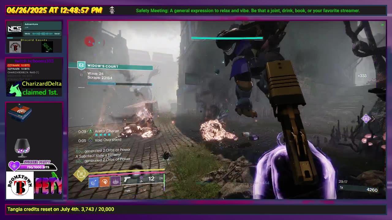 Destiny 2: 6-26-25 Exodus Garden 2A is the Lost Sector. Void Surge.