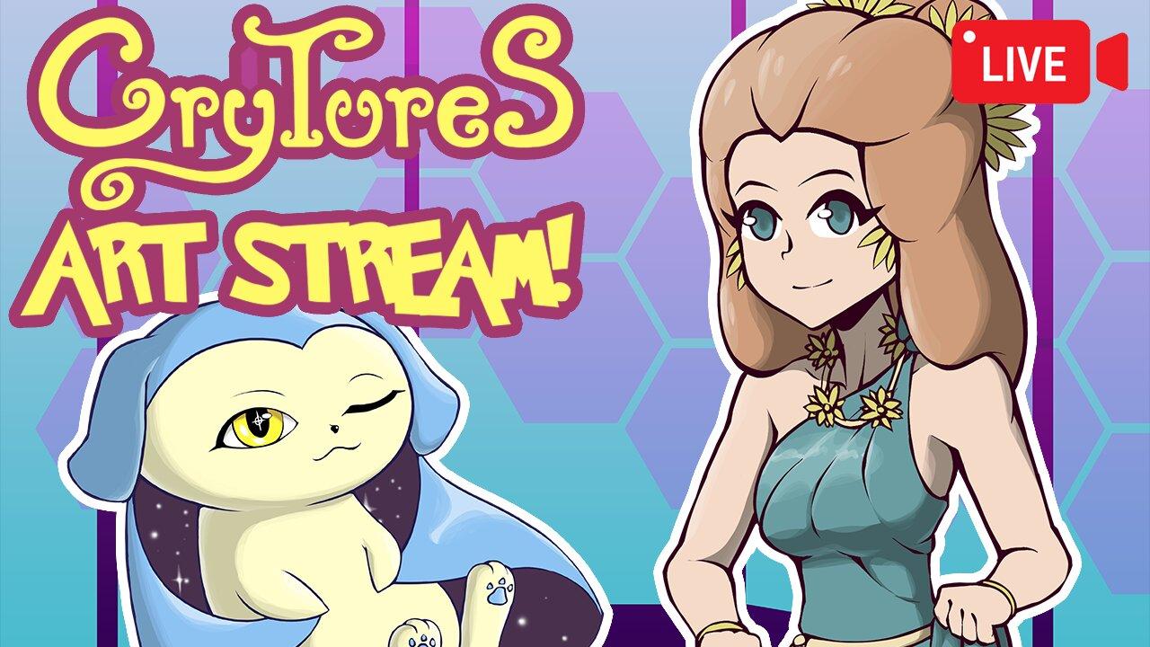 Vtuber Draws Fake Pokemon Then Gaming! | Crytures TTRPG