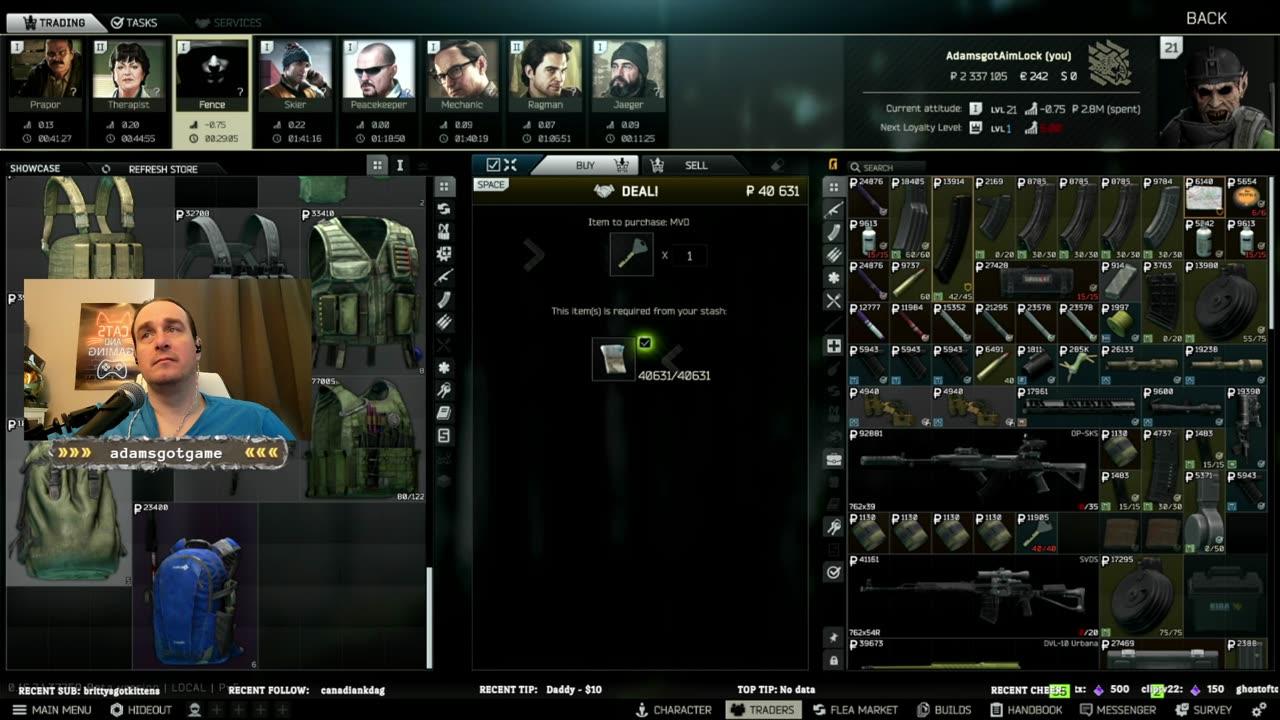 Tarkov's newest HERO needs your help without third party software- KovaaKs 555hrs