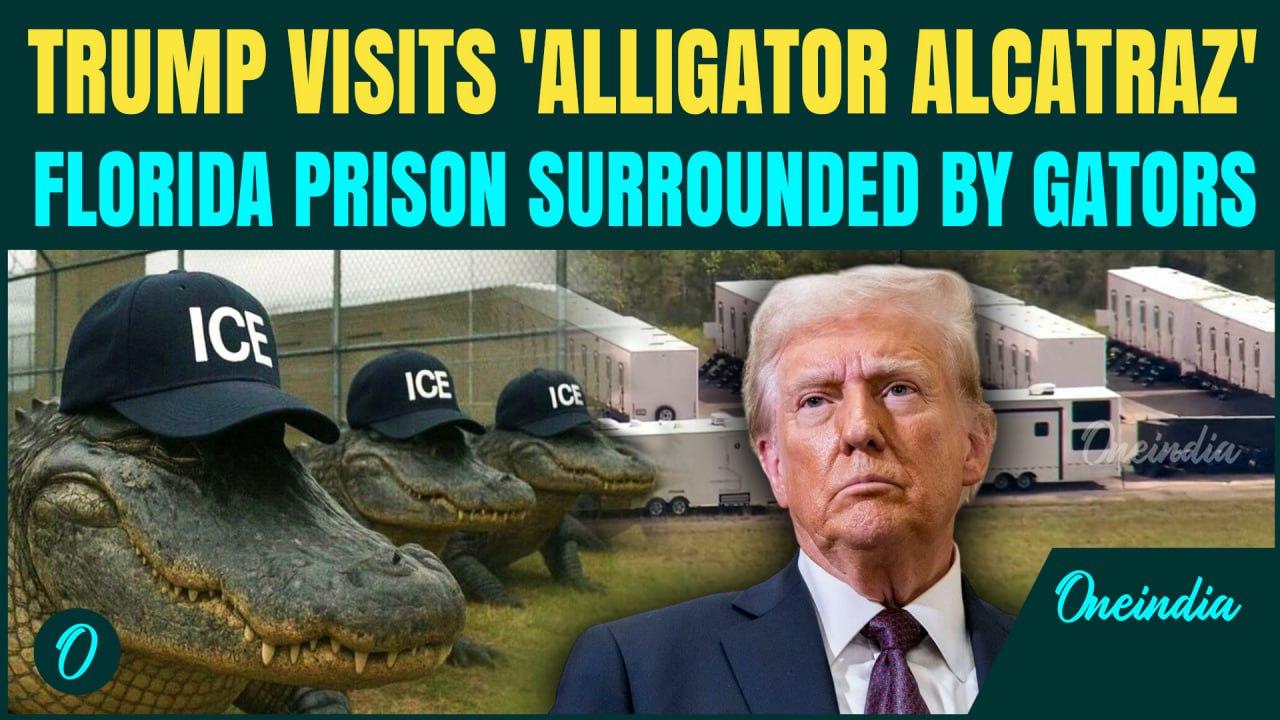 BREAKING: Trump Visits ‘Alligator Alcatraz’ | Inside Florida's Detention Center Circled By Predators