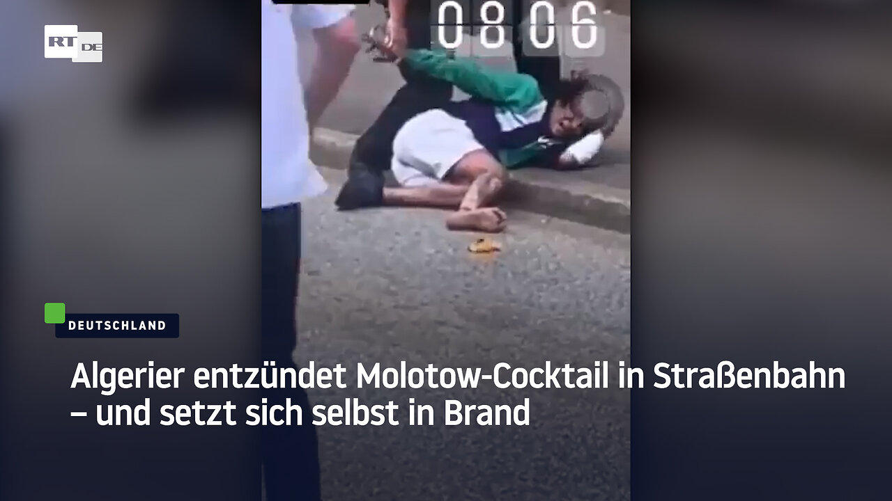 Algerier entzündet Molotow-Cocktail in Straßenbahn – und setzt sich selbst in Brand