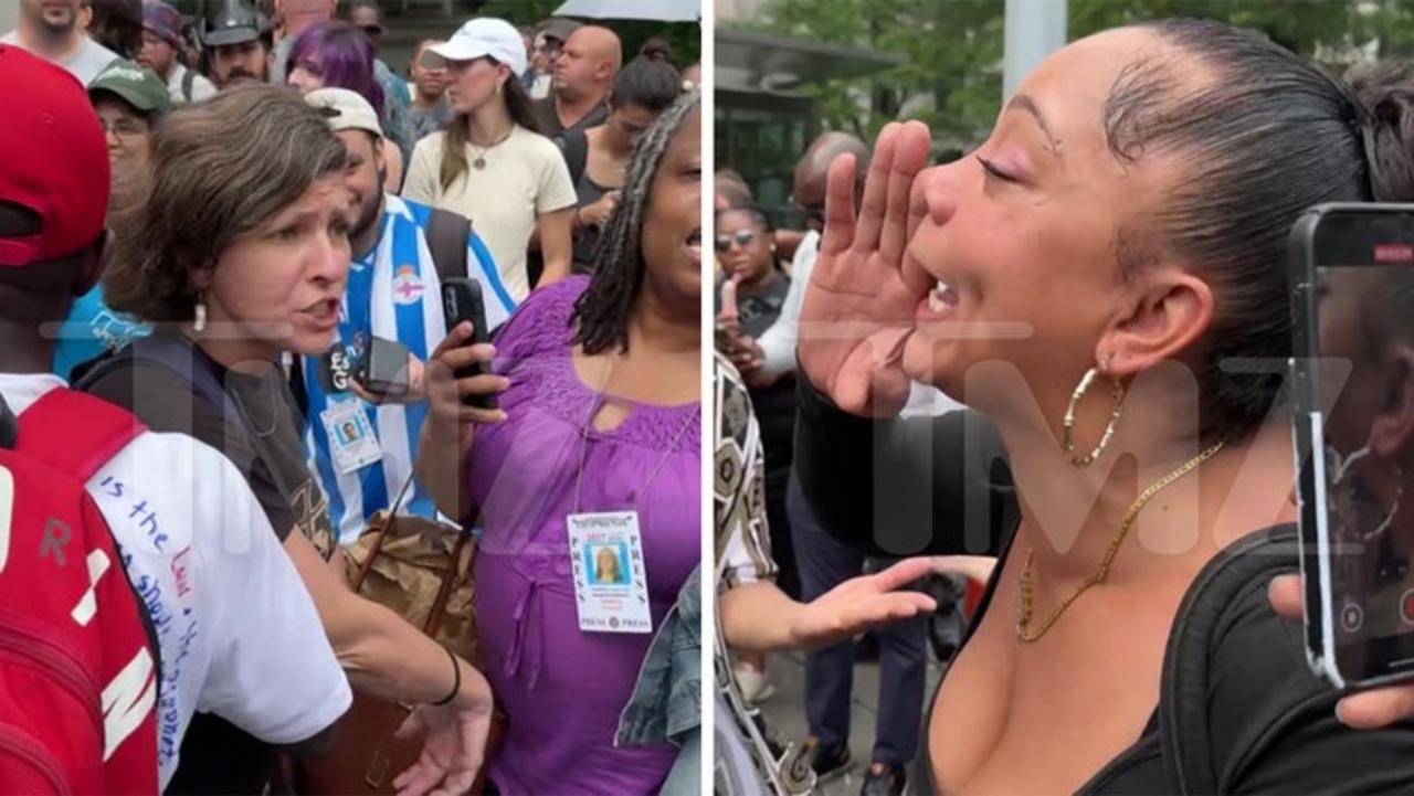 Fans Argue Outside Of Court After Diddy Verdict